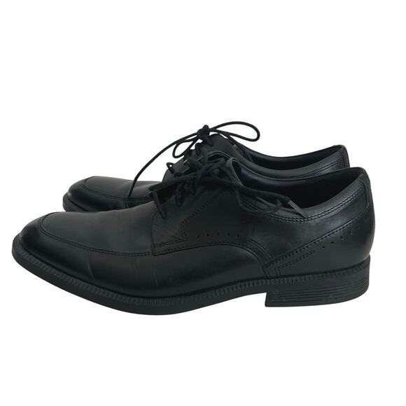 Rockport Black Leather Lace Up Oxford Shoes Size 9.5